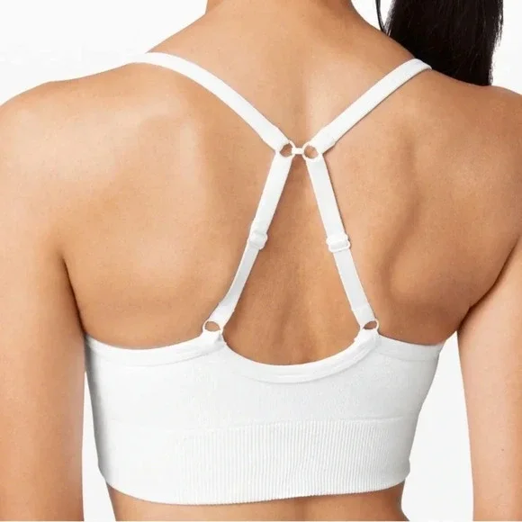 LULULEMON Ebb  to street bra, white, size 6 - Picture 3 of 6